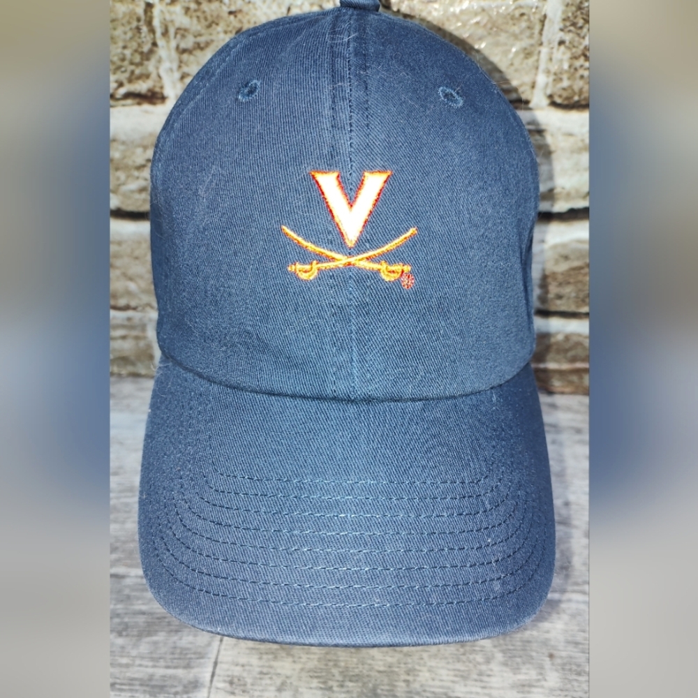 Virginia Cavaliers Navy Blue adjustable Cotton Strapback hat